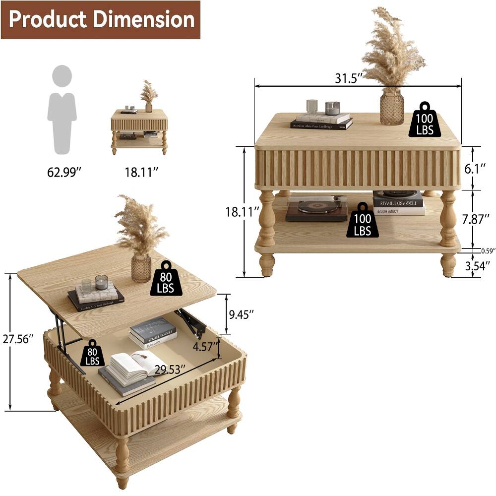 Product Dimension

31.5" (Andw Abis Ourn Lasteg)
100 LBS
62.99"
18.11"
6.1"
18.11"
LENNARD J. DAVIS YOUNG HOUSE 100 LBS
7.87"
0.59"
80 LBS
3.54"
27.56"
80 LBS
9.45" him LEVERS 4.57" 29.53"