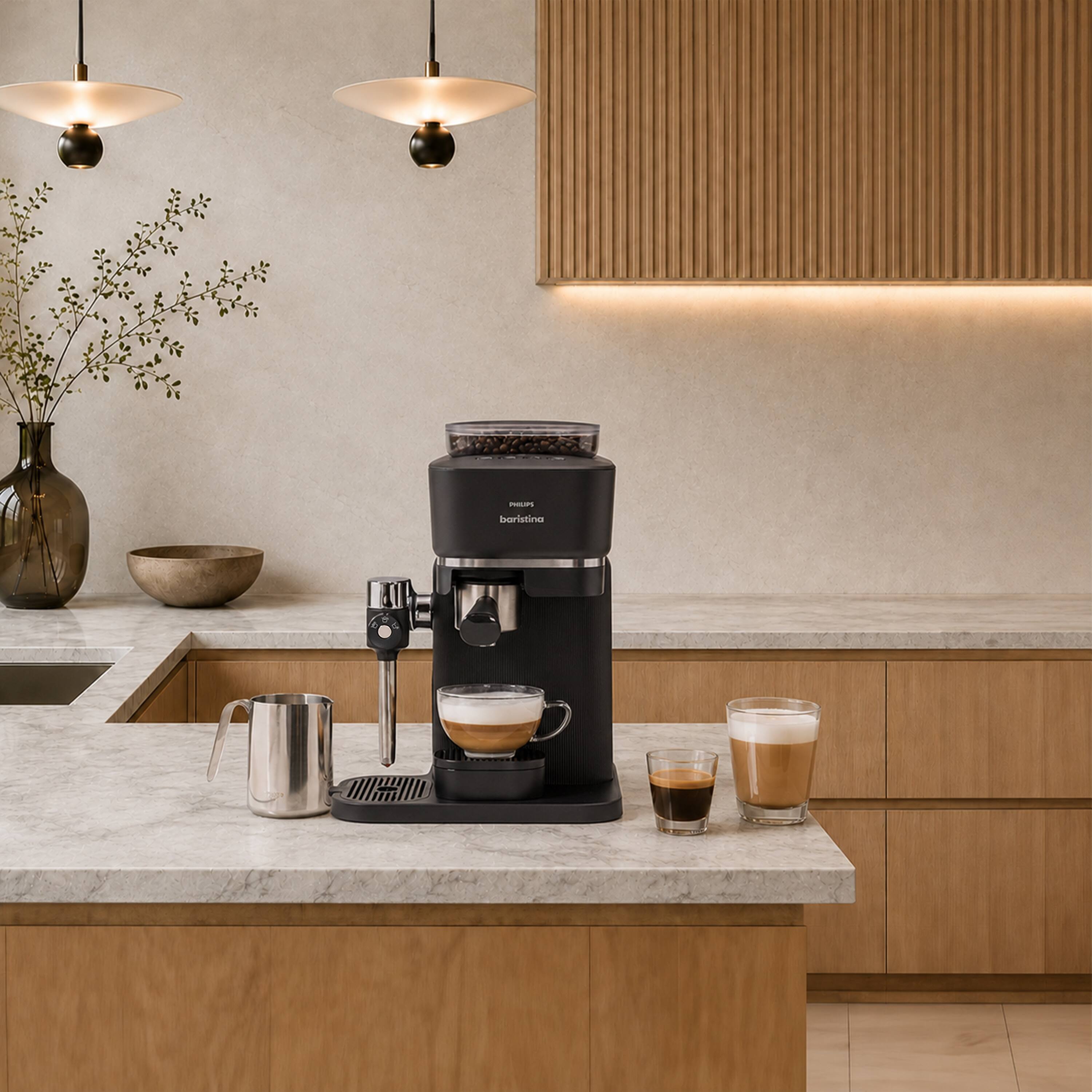 Alt View 5. Philips - Baristina Latte Automatic Espresso Machine - Black.