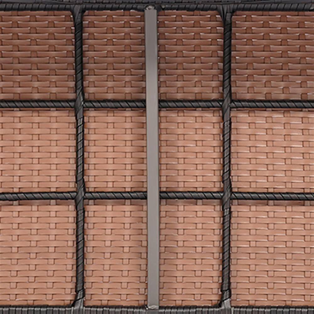 Back. Kadyn - Patio Furniture Sets,Outdoor & Patio Furniture Sets,4 Piece Patio Wicker Sofa Set 2 Rattan Chairs and Loveseat - Brown.