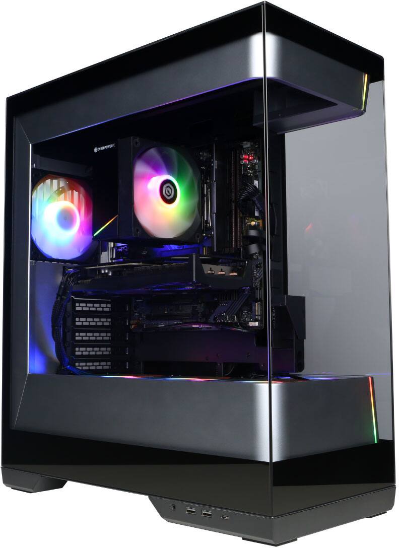 Alt View 10. CyberPowerPC - Gaming Desktop - AMD Ryzen 5 9500F - NVIDIA GeForce RTX 5060 Ti 8GB - 16GB DDR5 - 1TB PCIe 4.0 SSD Storage - Black.