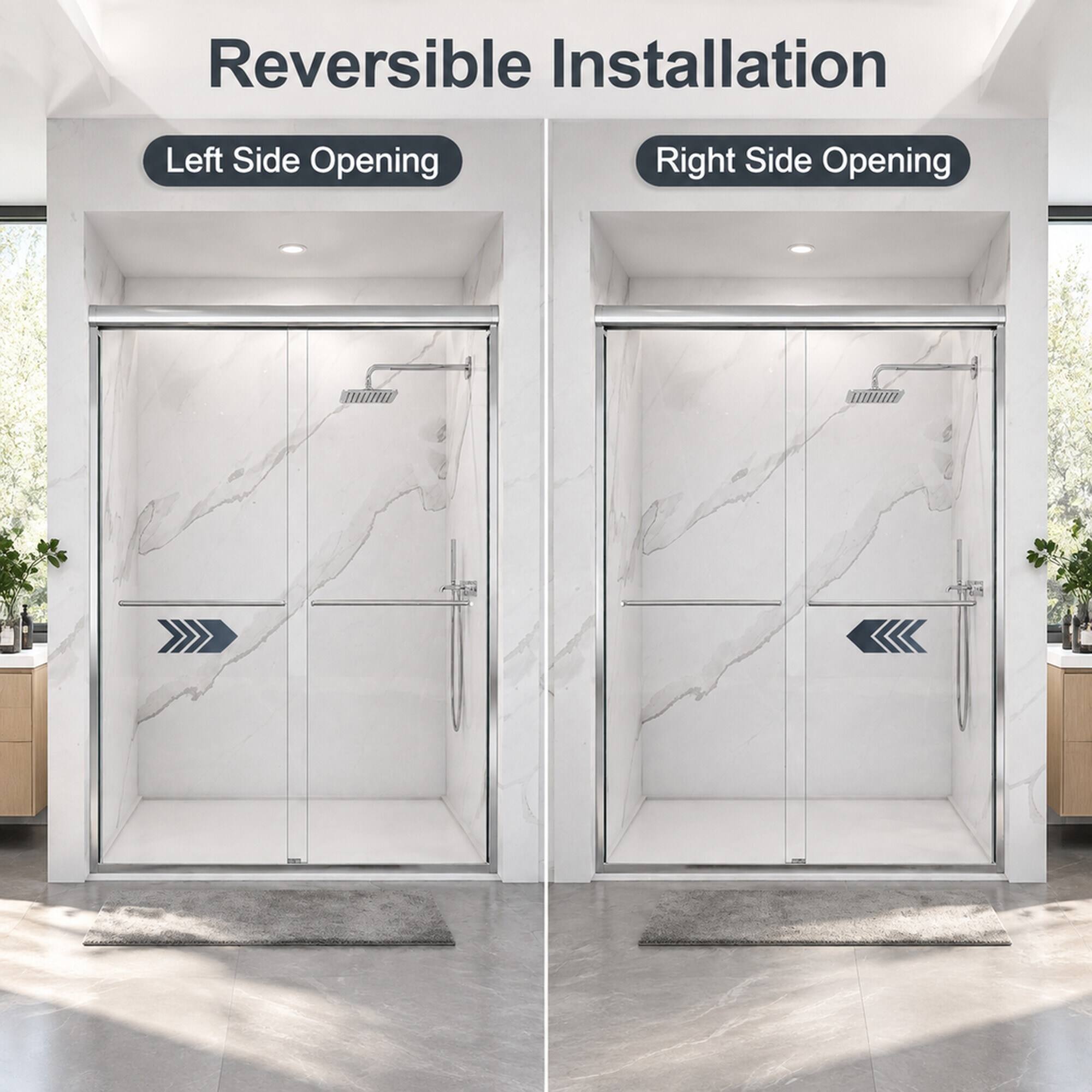 Reversible Installation

Left Side Opening

Right Side Opening