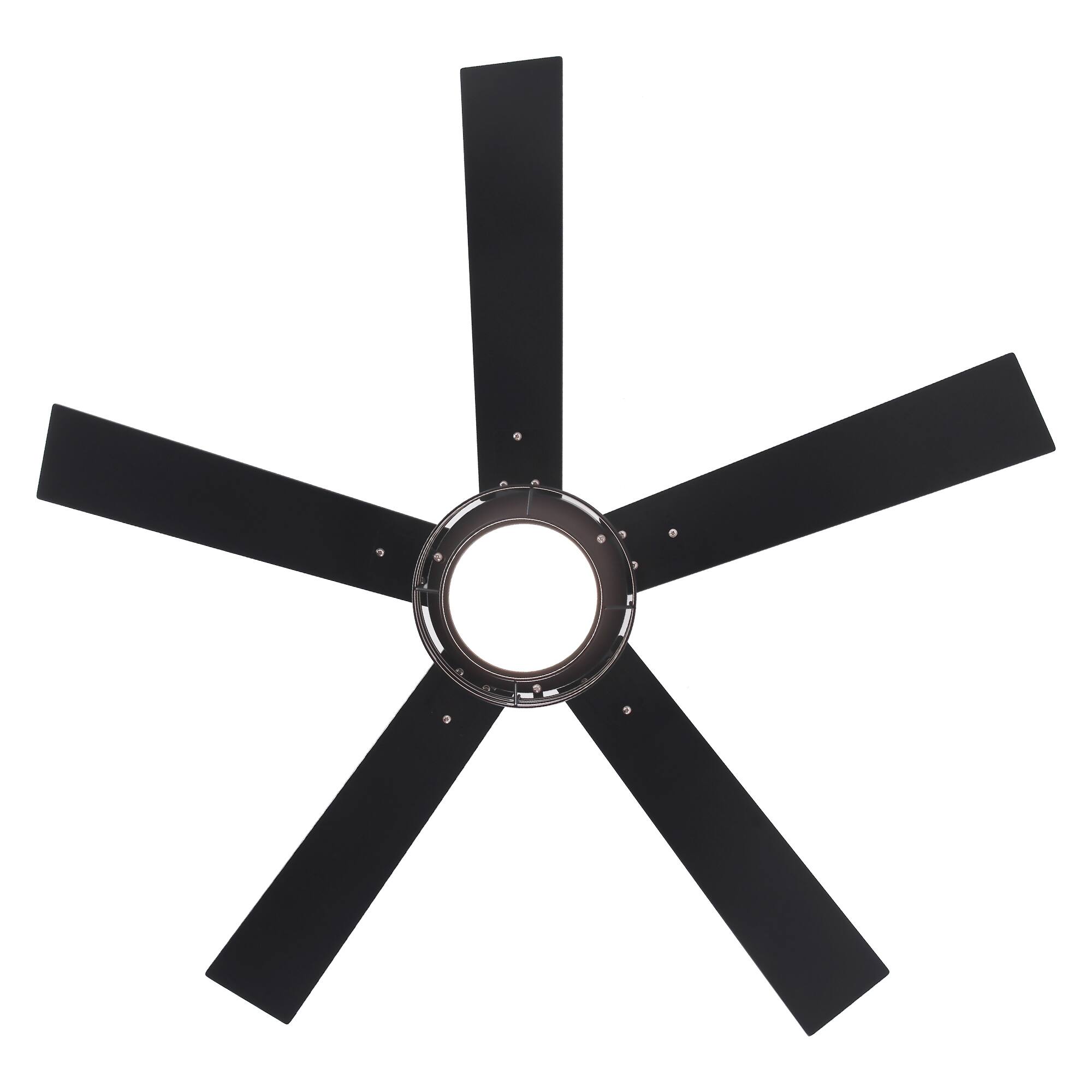 Alt View 4. Parrot Uncle - 52" Industrial Black Metal Caged Ceiling Fan with Light and Remote - Black.
