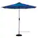 Front. Sun Ray - 9' Round 8Rib Solar Lighted Umbrella - Royal Blue.