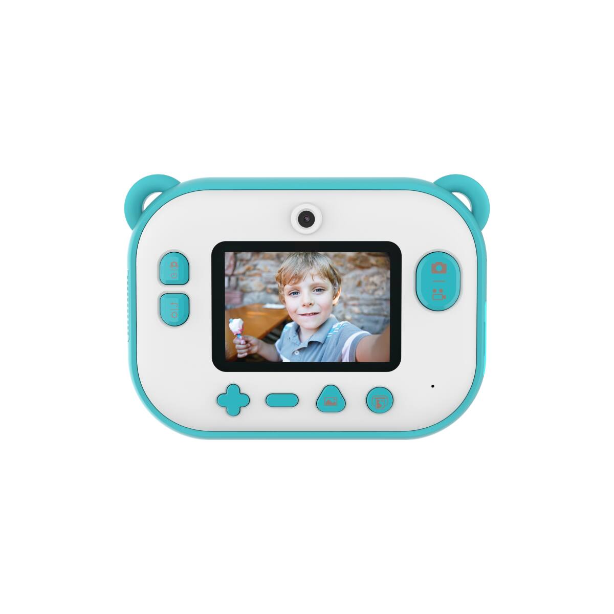Angle. myFirst - Camera Insta 2 - Instant Print Camera for Kids 12MP Photos 1080P Video, microSD Card, Gift for Boy Girl 4-15 - Blue.