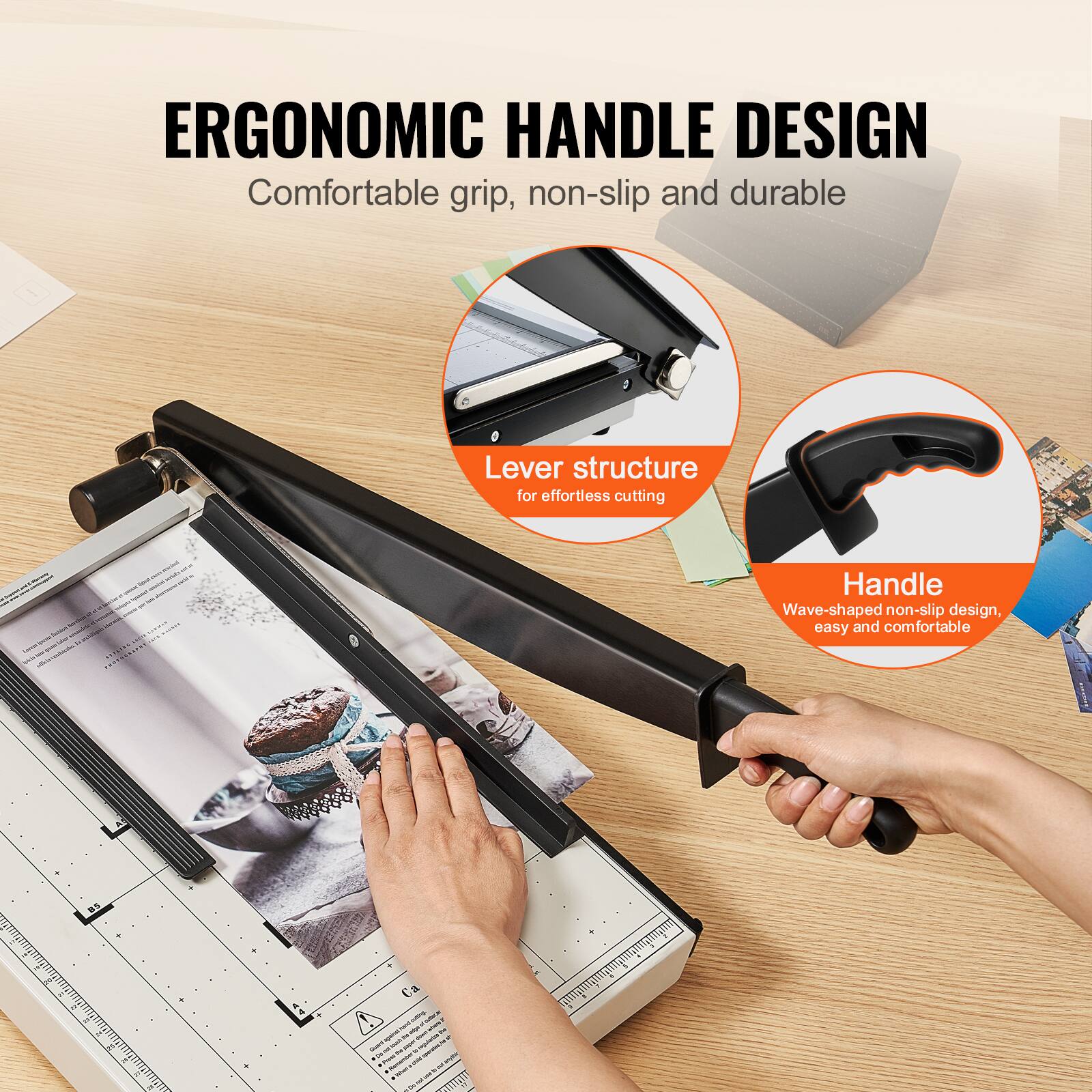 ERGONOMIC HANDLE DESIGN  
Comfortable grip, non-slip and durable  

Lever structure  
for effortless cutting  

Handle  
Wave-shaped non-slip design, easy and comfortable