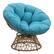 Angle. OSP Home Furnishings - Papasan Chair - Blue.