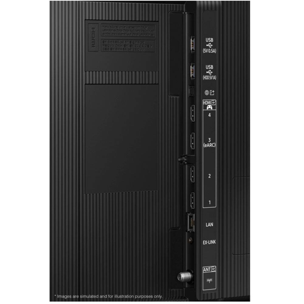 IH 2O2 2 TECOZ USB + (5V0.5A) USB + HODSVTA) HOMI t 4 3 (eARC) 2 1 LAN EX-LINK ANT HH

Images are simulated and for illustration purposes only.