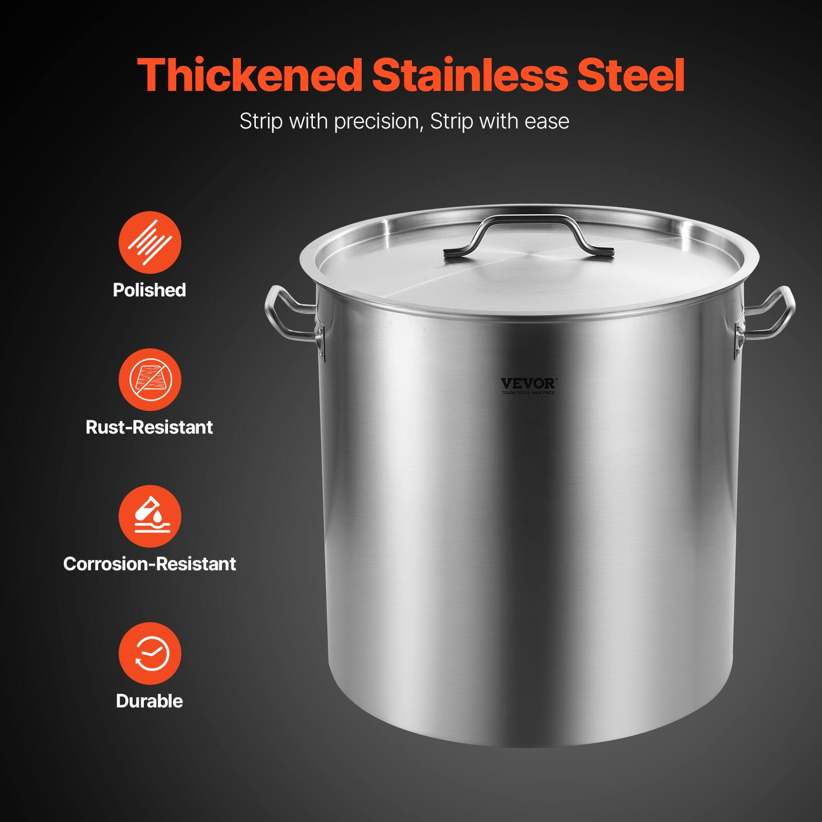 Thickened Stainless Steel  
Strip with precision, Strip with ease  

- Polished  
- Rust-Resistant  
- Corrosion-Resistant  
- Durable