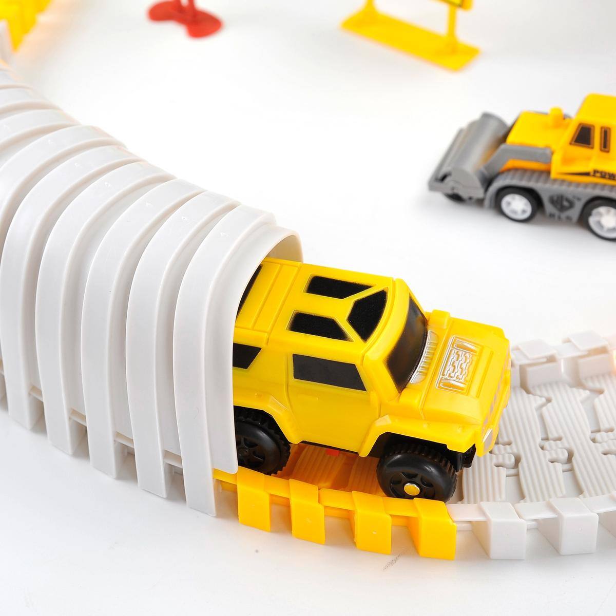 Alt View 3. JuzToys - Kids Toys Cars, Construction Toys Race Tracks Playset, Track Set and Trucks Building Toy Educational Toys, Yellow - Yellow.