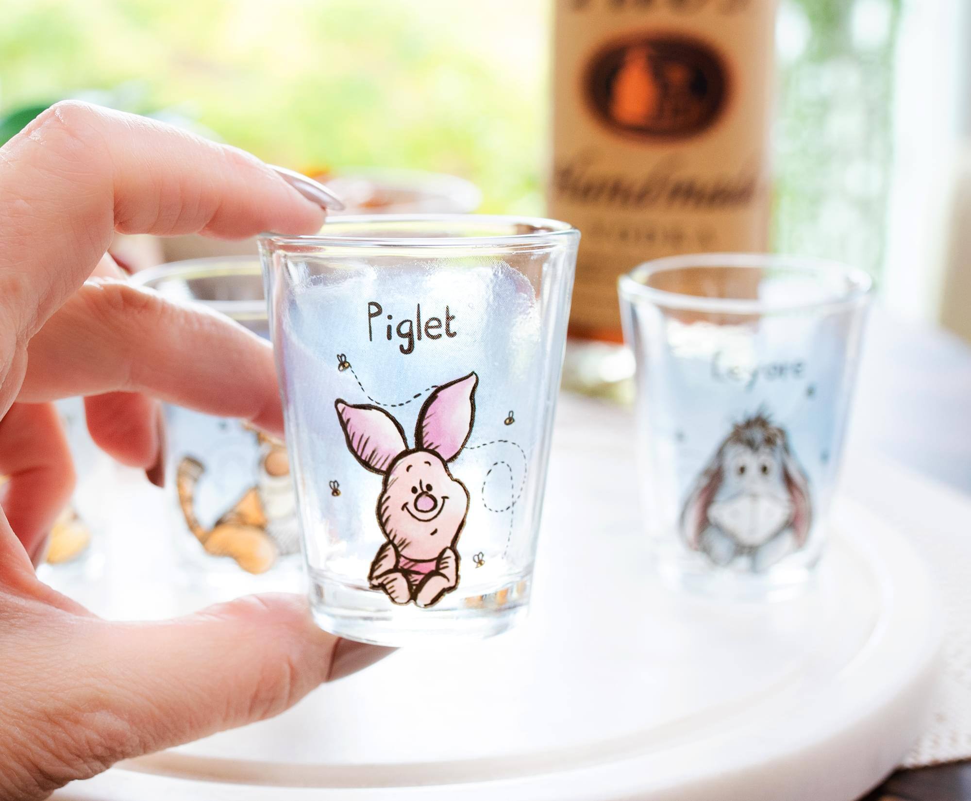 Alt View 3. Disney - Disney Winnie The Pooh Character Portraits 2-Ounce Mini Shot Glasses | Set of 4 - Blue.