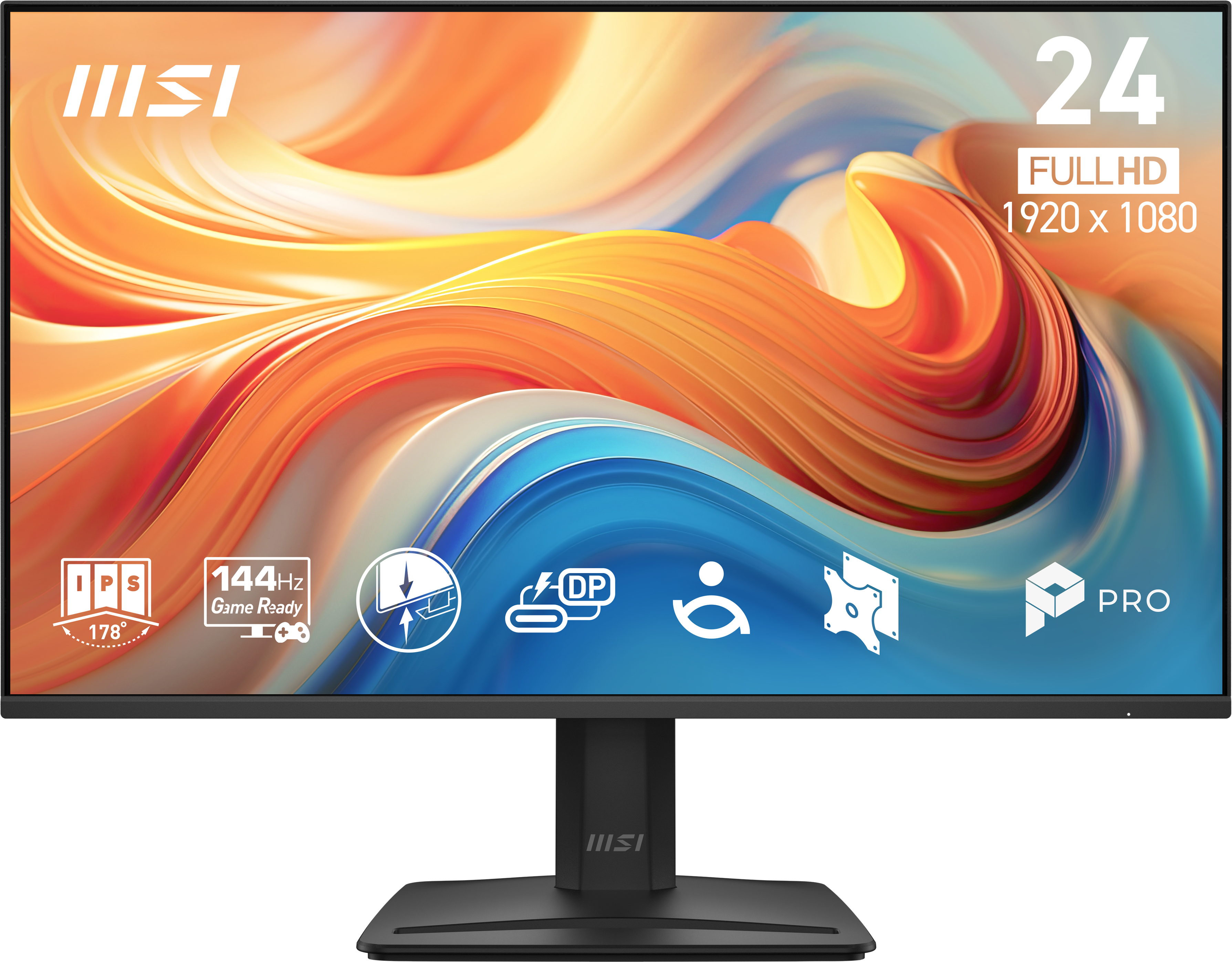 24 FULLHD 1920 x 1080 IPS 178° 144Hz Game Ready + DP PRO
