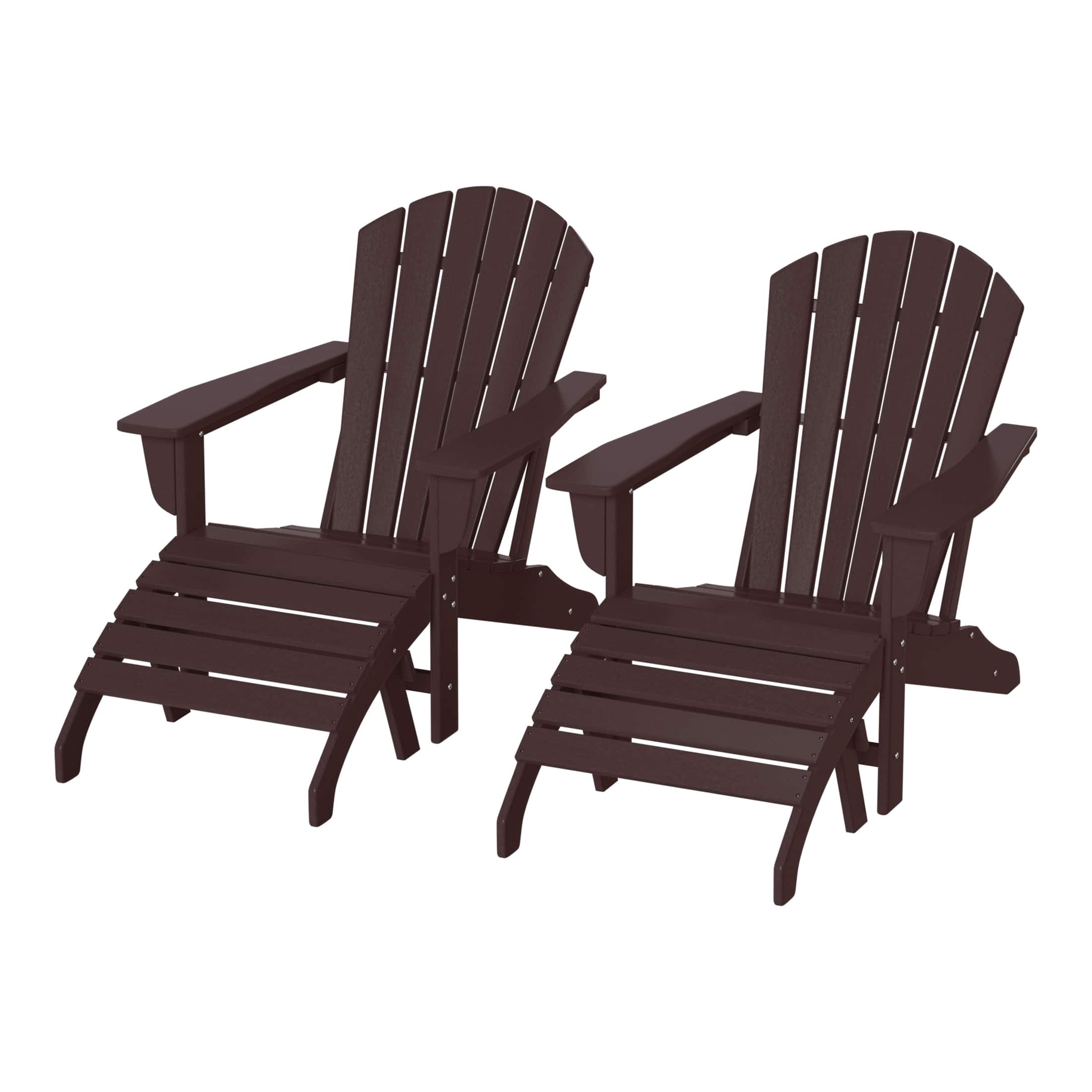 WestinTrends - Dylan Outdoor Adirondack Chair With Ottoman 4-Piece Set - Dark Brown price history on PriceWatchPro