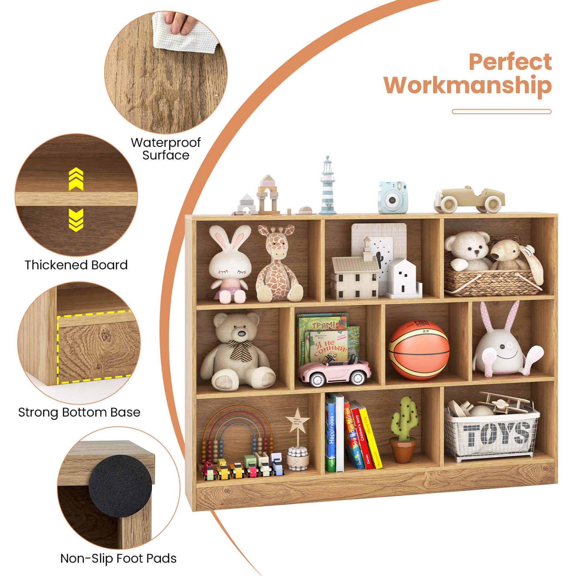 Costway 10 Cube Bookcase 41