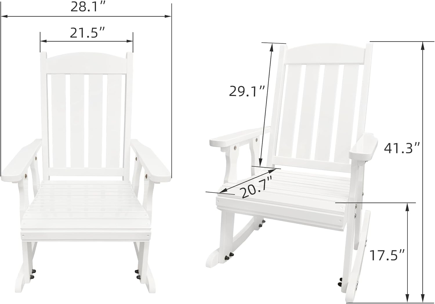 28.1"  
21.5"  
29.1"  
41.3"  
20.7"  
17.5"