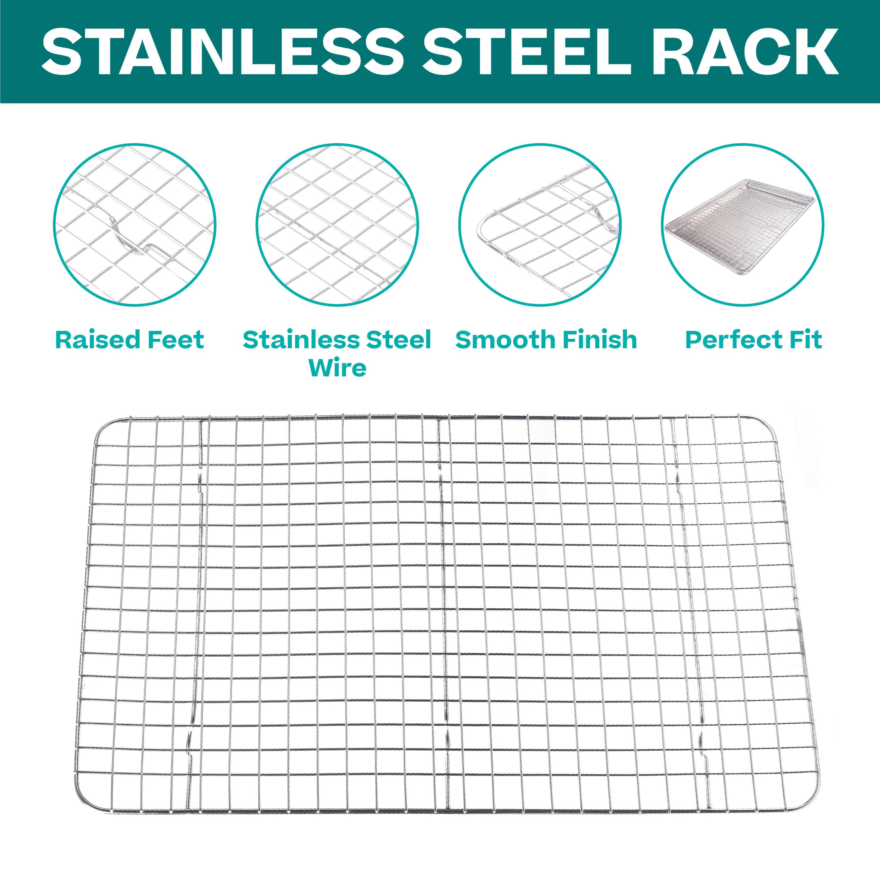 STAINLESS STEEL RACK

Raised Feet  
Stainless Steel Wire  
Smooth Finish  
Perfect Fit