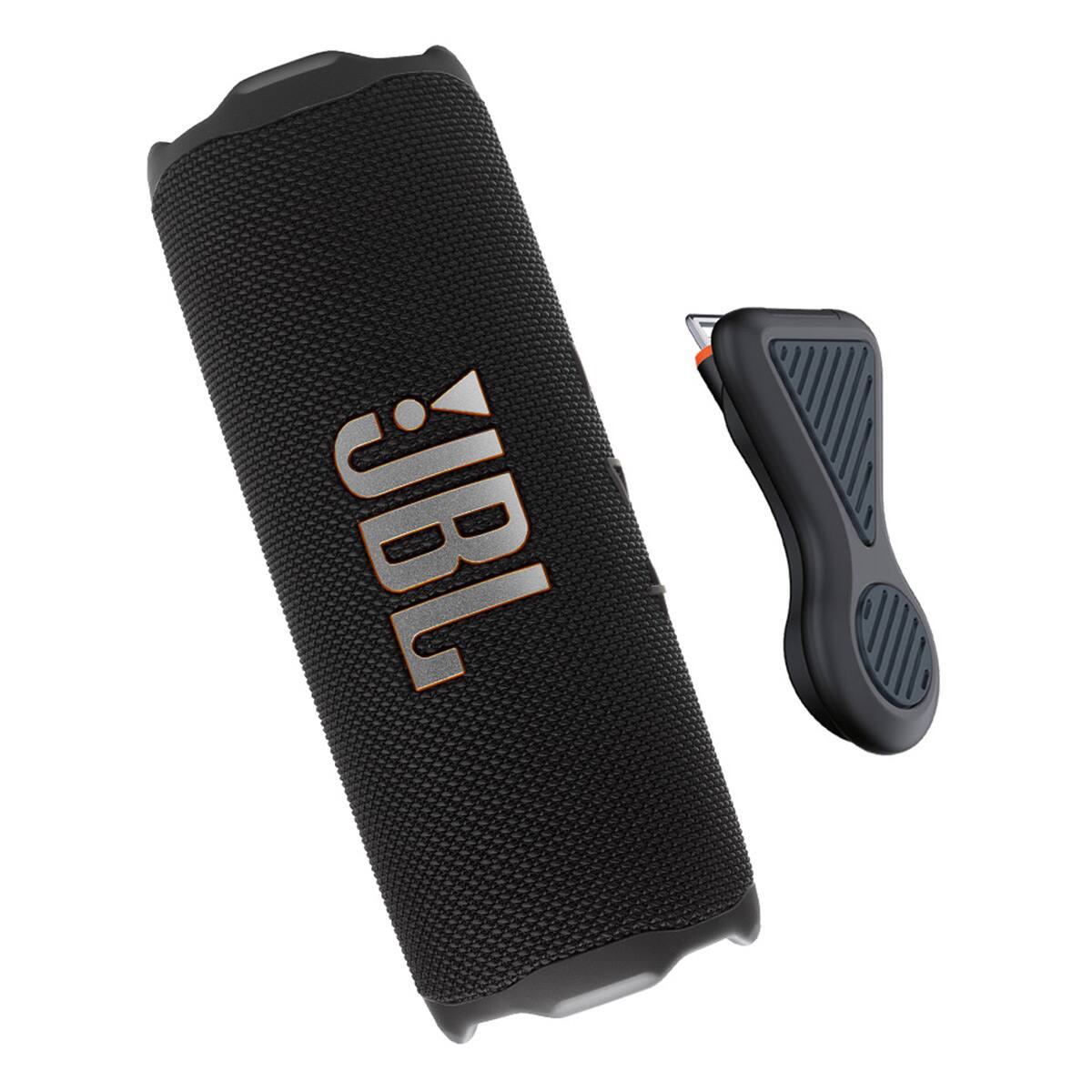 Front. JBL - JBL Flip 7 Portable Bluetooth Speaker with Magnetic Mounting Bracket - Black.