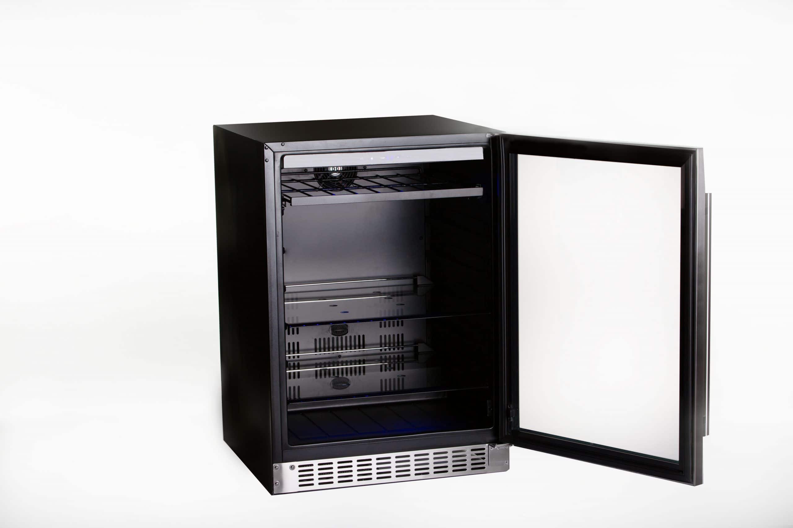 Back. Azure - 24" Beverage Center w/ Glass Door & Stainless - Stainless steel.
