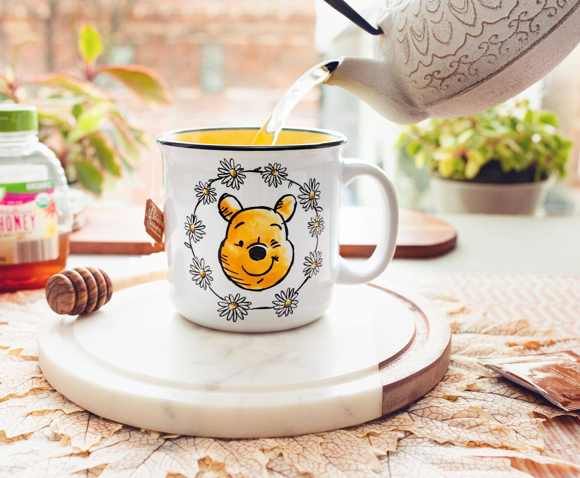 Alt View 3. Disney - Disney Winnie the Pooh "Enjoy The Little Things" Ceramic Camper Mug | Holds 20 Ounces - White.