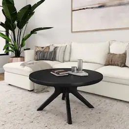 Plank+Beam - Verso Round Coffee Table (36in x 36in / 910mm x 910mm) - Black