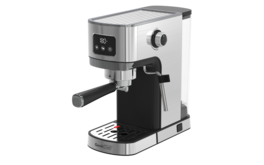 Forest'nSky - Espresso & Cappuccino Machine with ESE Pod Filter, Milk Frother Steam Wand, Stainless Steel, Compact - Silver