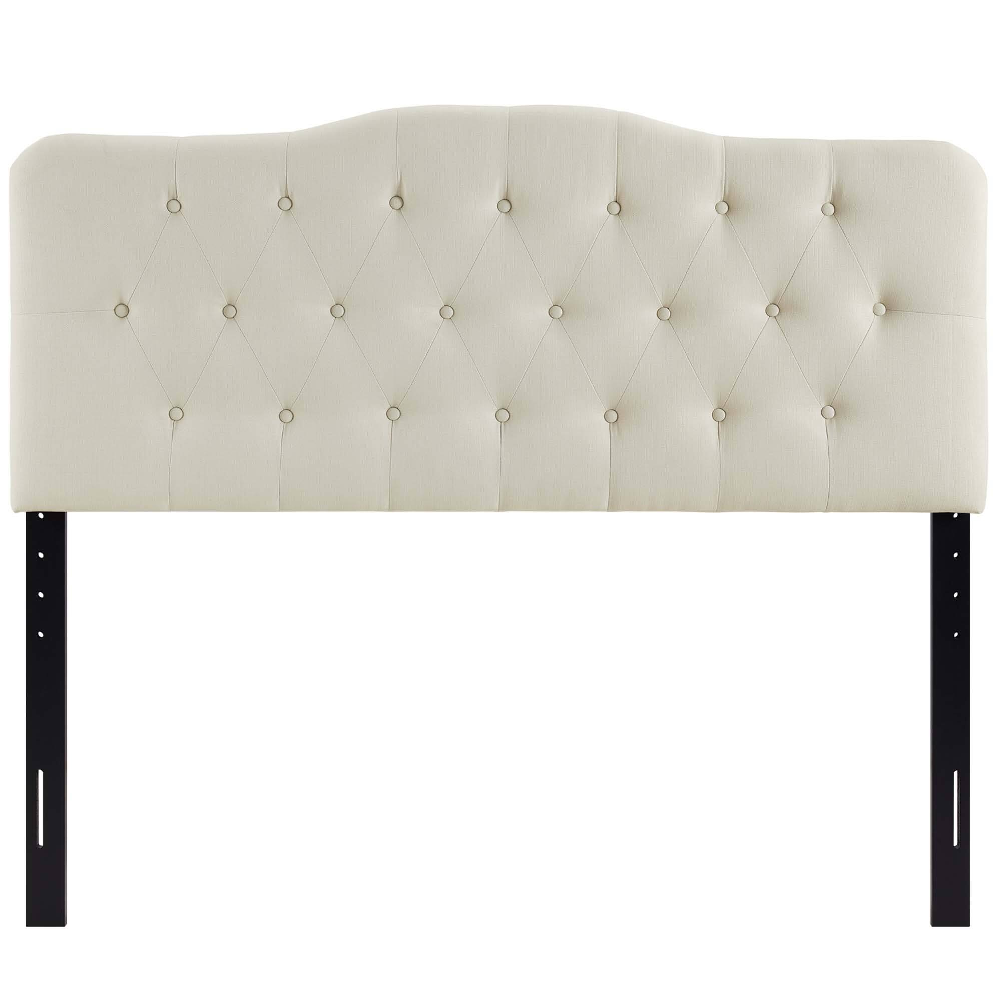 Alt View 1. Modway - Annabel Upholstered Fabric Queen Headboard by Modway - White.