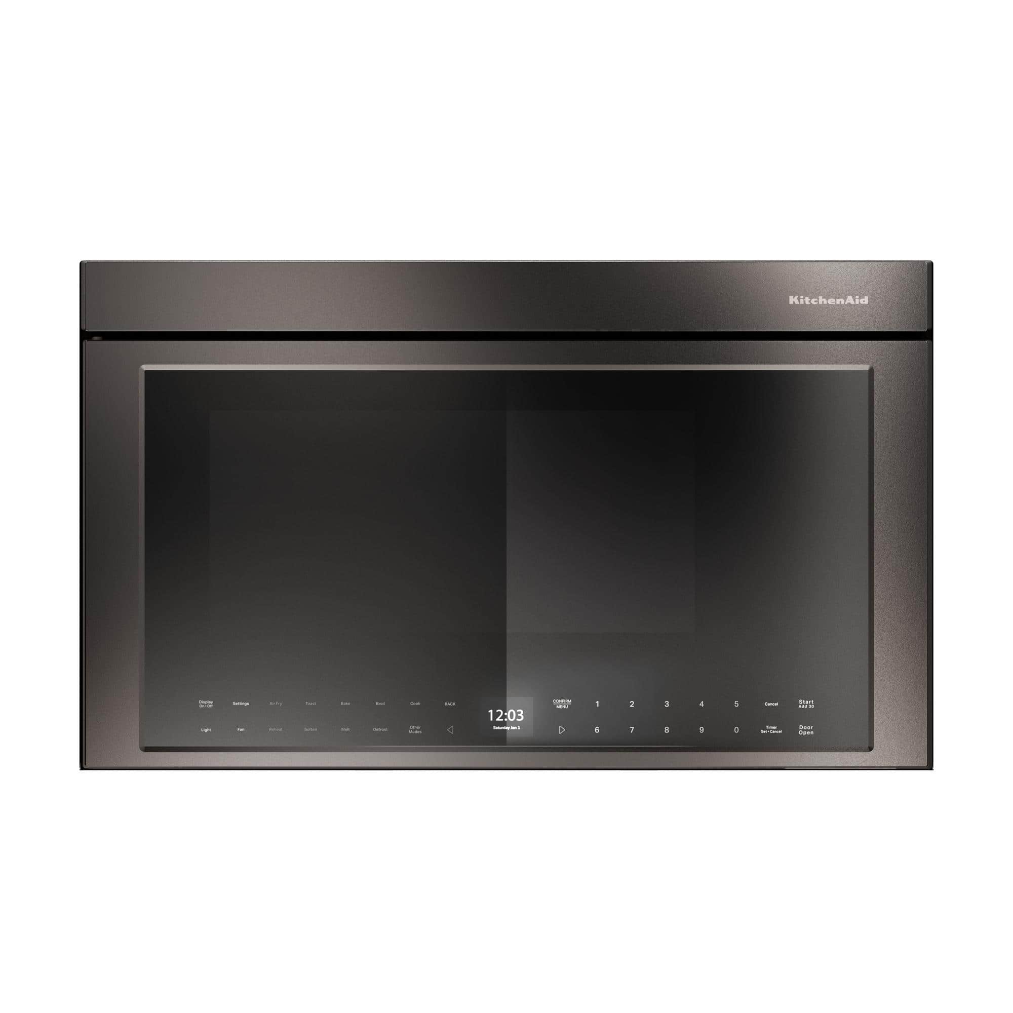 KitchenAid - 1.1 Cu. Ft. Over-the-Range Microwave Oven with Infrared Sensor Modes - Black Ore - Front_Zoom