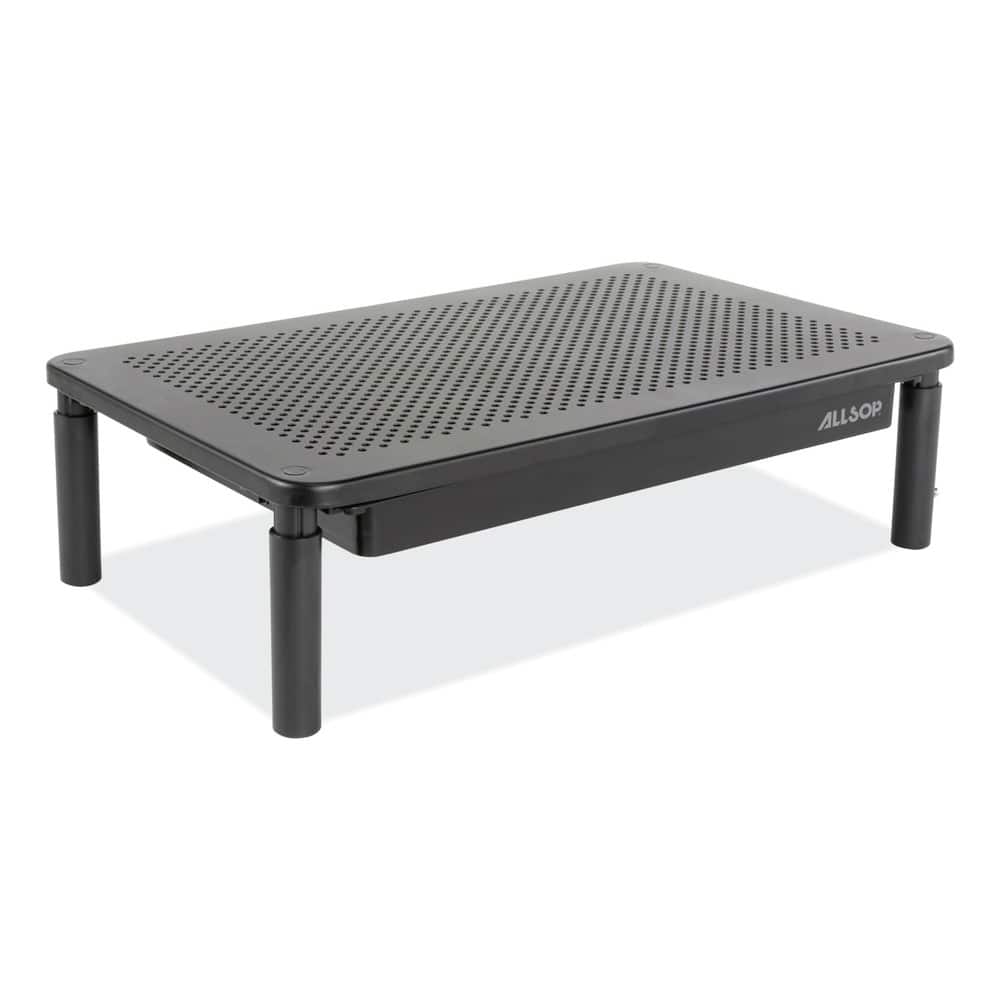 Allsop - 32545 14.5 in. x 9.25 in. x 4.13 in. to 5.75 in. Supports 30 lbs. Metal Art Tri Level Stand for 27 in. Monitors - Black