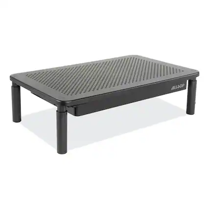 Front. Allsop - Allsop 32545 14.5 in. x 9.25 in. x 4.13 in. to 5.75 in. Supports 30 lbs. Metal Art Tri Level Stand for 27 in. Monitors - Black.