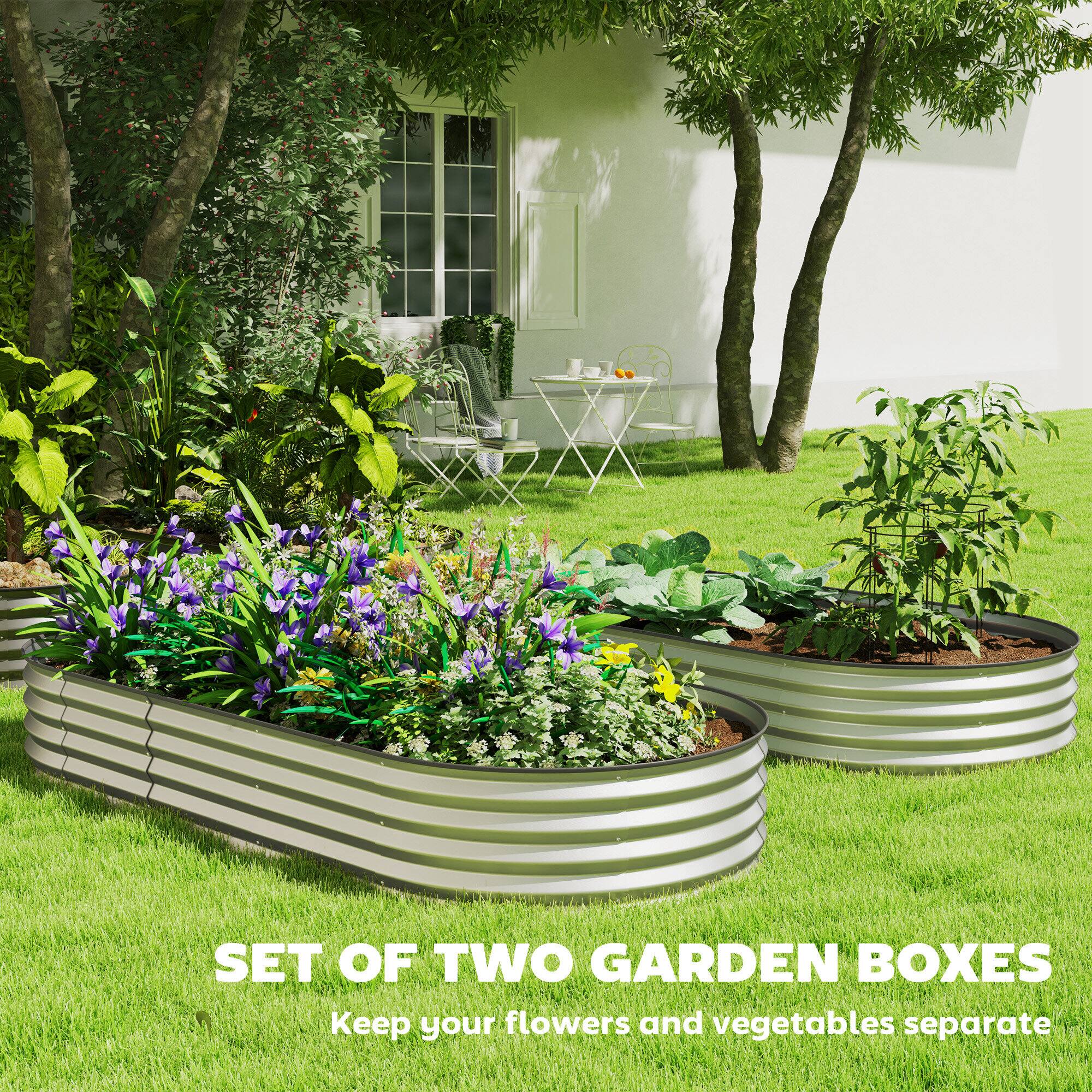 SET OF TWO GARDEN BOXES
Keep your flowers and vegetables separate