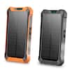 Front. Alpha Digital - 20,000mAh Power Bank- Convenient 4 Built-in Cables & Wireless Charging - Black & Orange (1 of each color).