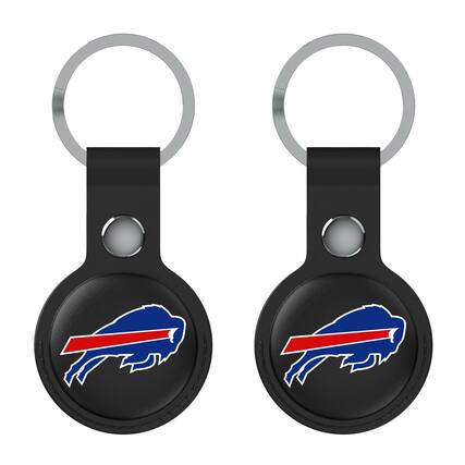 Front. Keyscaper - Black Buffalo Bills Two-Pack AirTag Holders - No Size - Black.