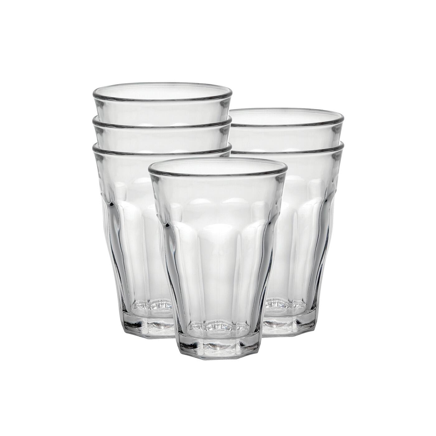 Front. Duralex - Picardie Made In France Clear Glass Tumbler, Set of 6, 12 ounce - Clear.