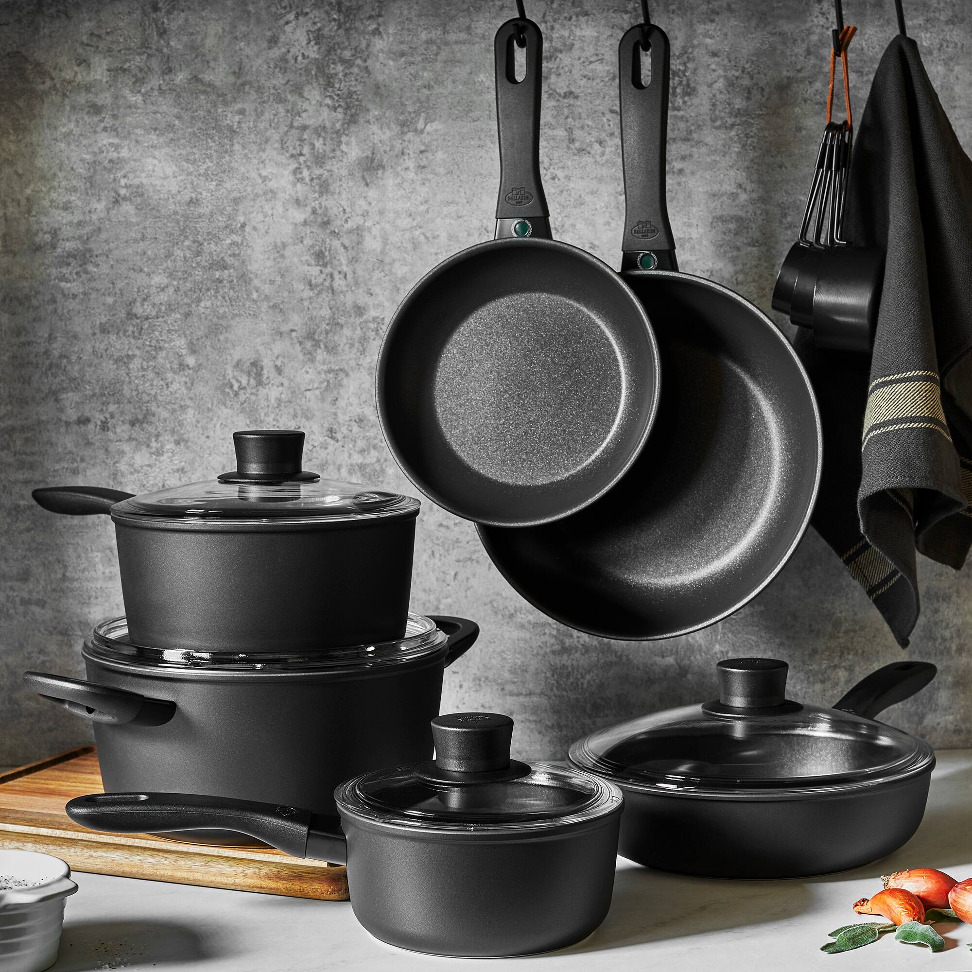 Alt View 7. Ballarini - BALLARINI Avola by HENCKELS 10-pc Aluminum Nonstick Cookware Set - Black.