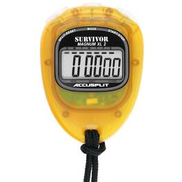 Accusplit - Survivor 2 Professional Stopwatch with Magnum XL Display | Cumulative Split Timing with Split Release Action - Lemon