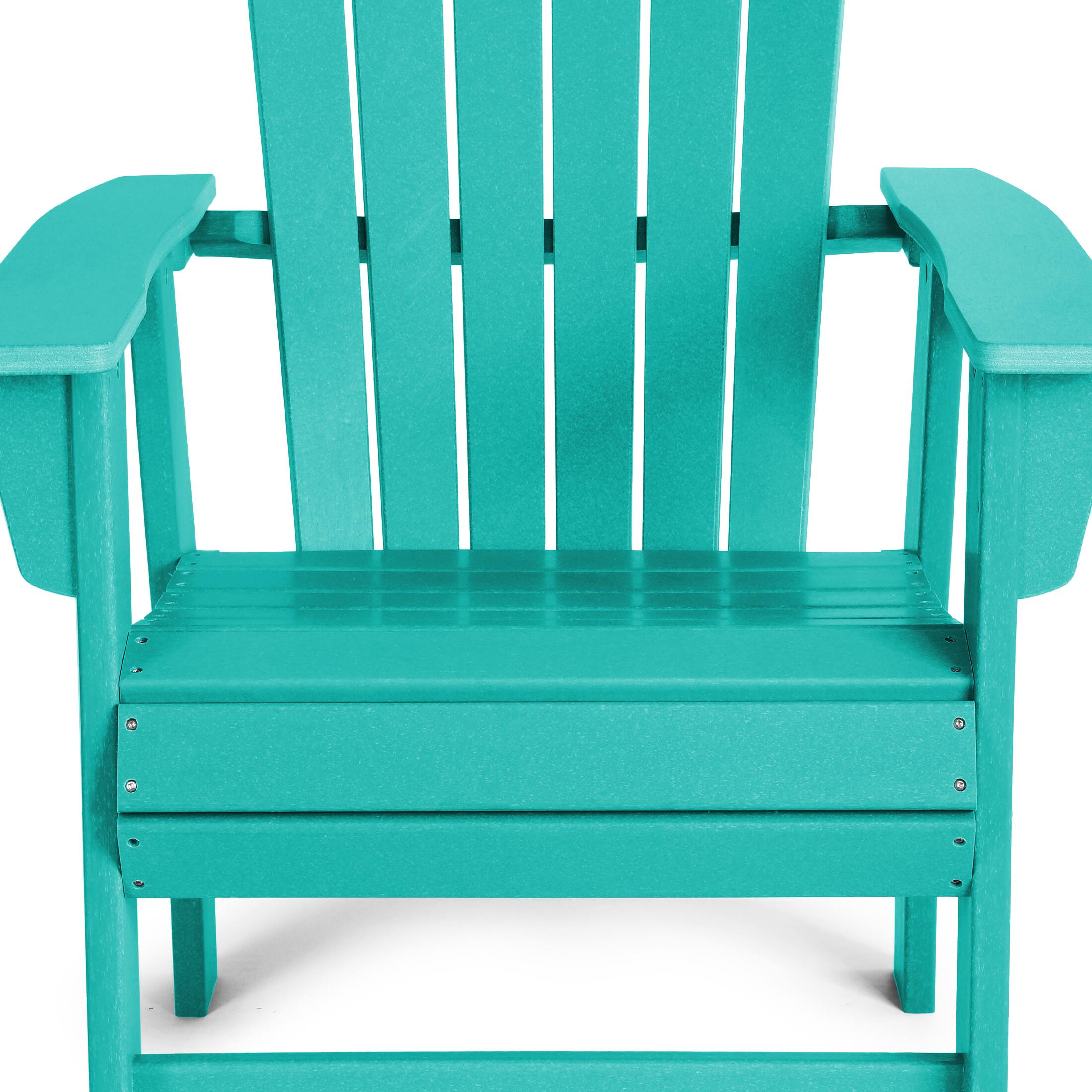 Alt View 6. WestinTrends - WestinTrends Dylan Outdoor Patio Shell-back Adirondack Dining Chair Weather Resistant - Turquoise.