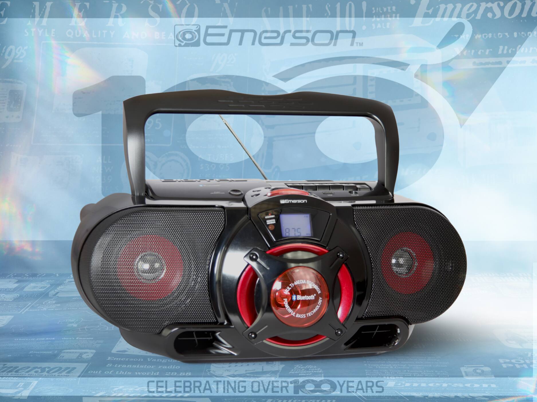 A S SILVER GMERSO L R S 8 CUE 10! JUALLE SALE. Emerson STYLE QUALITY AND BEA Emerson WORLDS BO THE TM Verer Befor 92 192 Toy 1939 NEW ALL 95 $39 TUSES 95 semerson  875 - - - TI-MEDU BOOMBOX  Bluetooth" ASO POWERFUL RASS TECHNOL  NE SHOW   - T Emerson Vangua POF A-transistor radio Satas - PH erson . TELAIE OUr of tin world 28.88 - ...... - - dO0  CELEBRATING OVER YEARS FLorson - Tuingnin