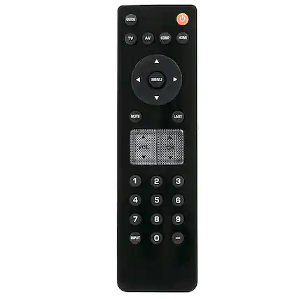 Here is the corrected and grouped text from the image:
- GUIDE
- TV
- AV
- COMP
- HDMI
- MENU
- MUTE
- LAST
- INPUT
- 1
- 2
- 3
- 4
- 5
- 6
- 7
- 8
- 9
- 0
- -