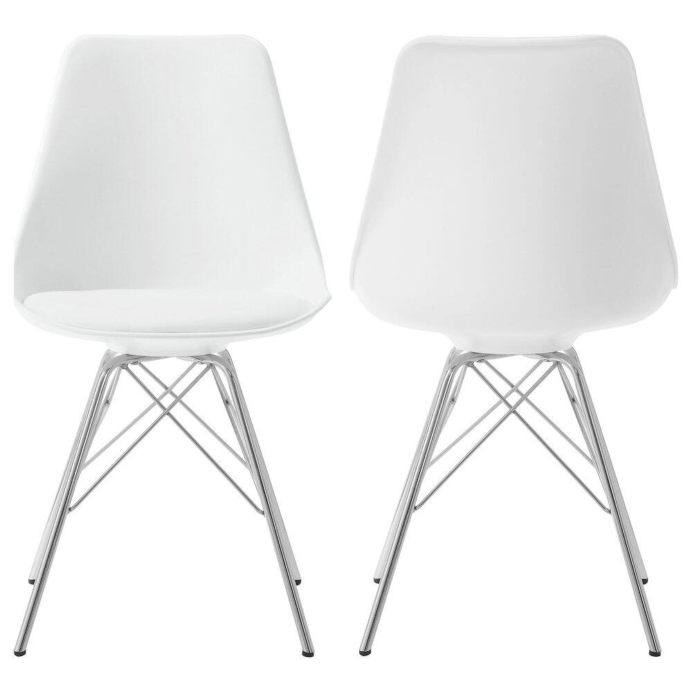 Front. Coaster Co. of America - Juniper Polypropylene Dining Side Chair White (Set of 2) - White.