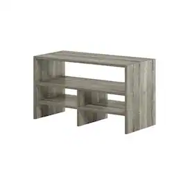 FurniFact - Desk Top Organizing Shelf Bookcase for Home Storage - French Oak