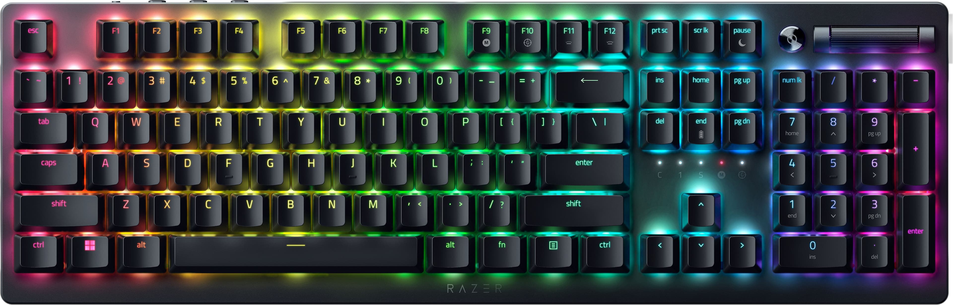 Razer - DeathStalker V2 Full Size Wired Optical Linear Gaming Keyboard with Low-Profile Design - Black - Front_Zoom