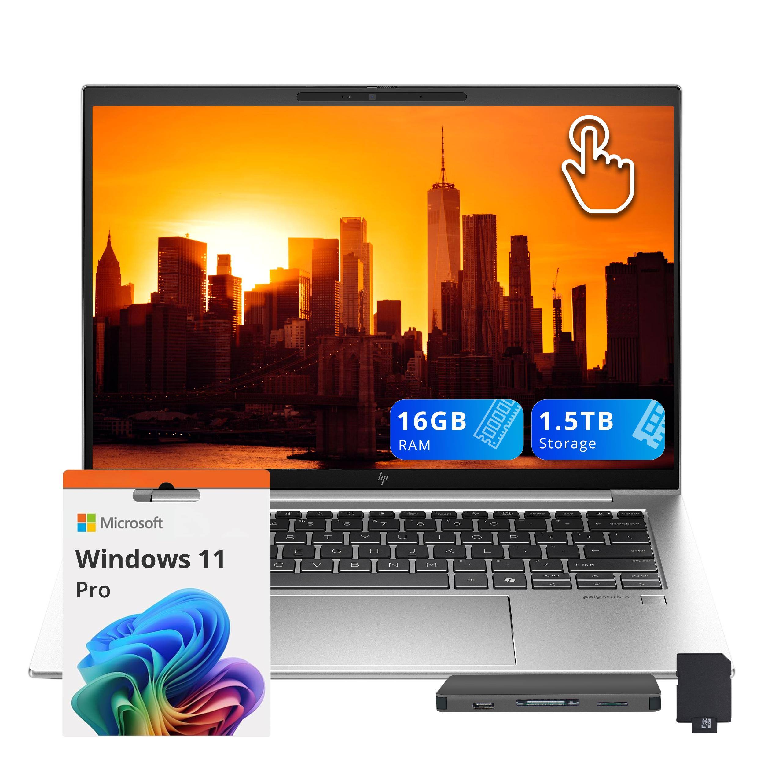 HP - EliteBook 845 G11 14" WUXGA Touchscreen Laptop,AMD Ryzen 7 8840U,16GB RAM,512GB SSD+1TB Dock Set,Win 11 Pro - Silver