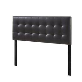 FurniFact - Upholstered Vinyl Queen Headboard with Padded Design and Durable Finish - Brown