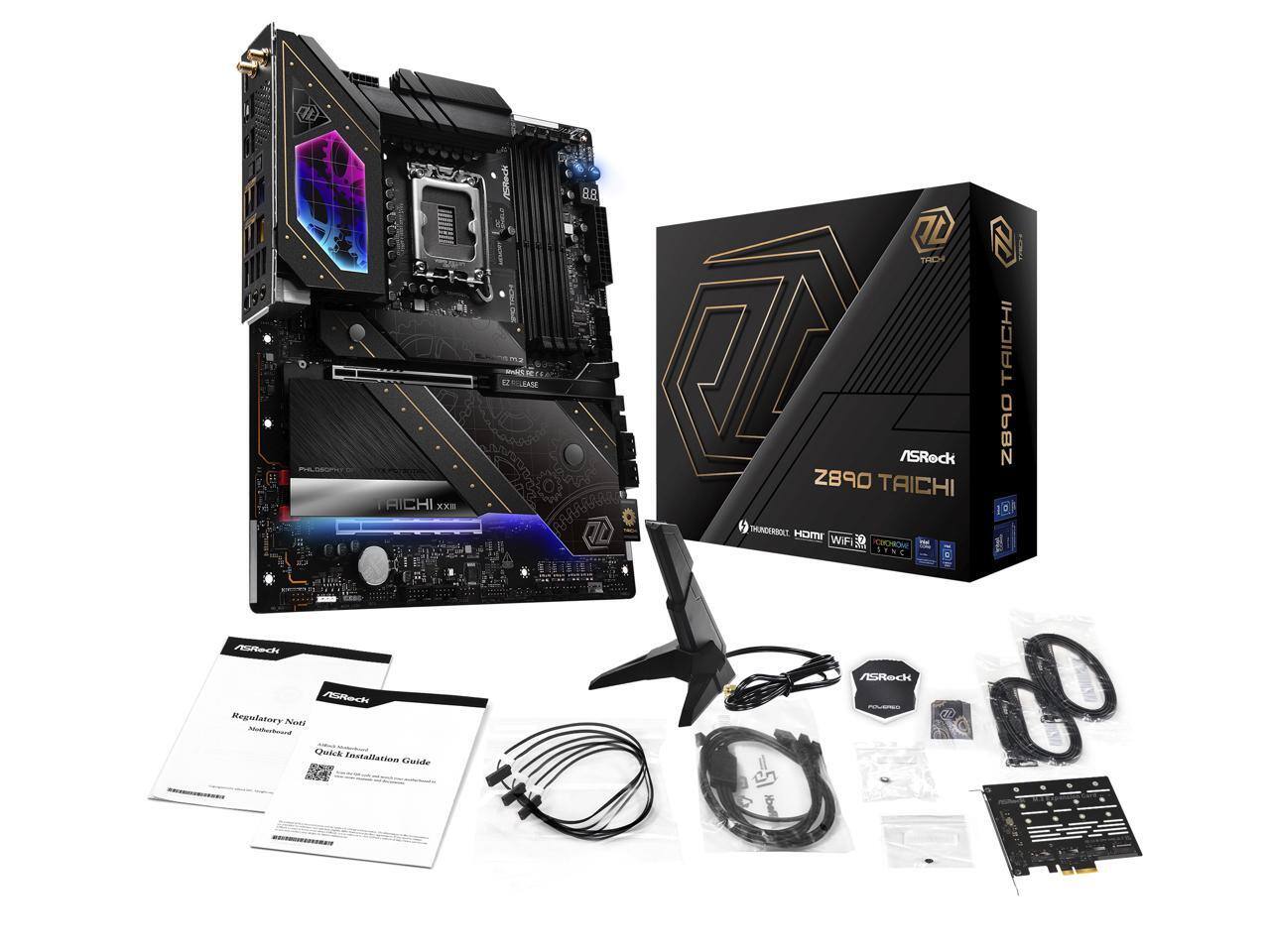 ASRock Z890 TAICHI

Regulatory Notice

Quick Installation Guide

Thunderbolt 4

WiFi 6E

PCIe 5.0

DDR5

10
