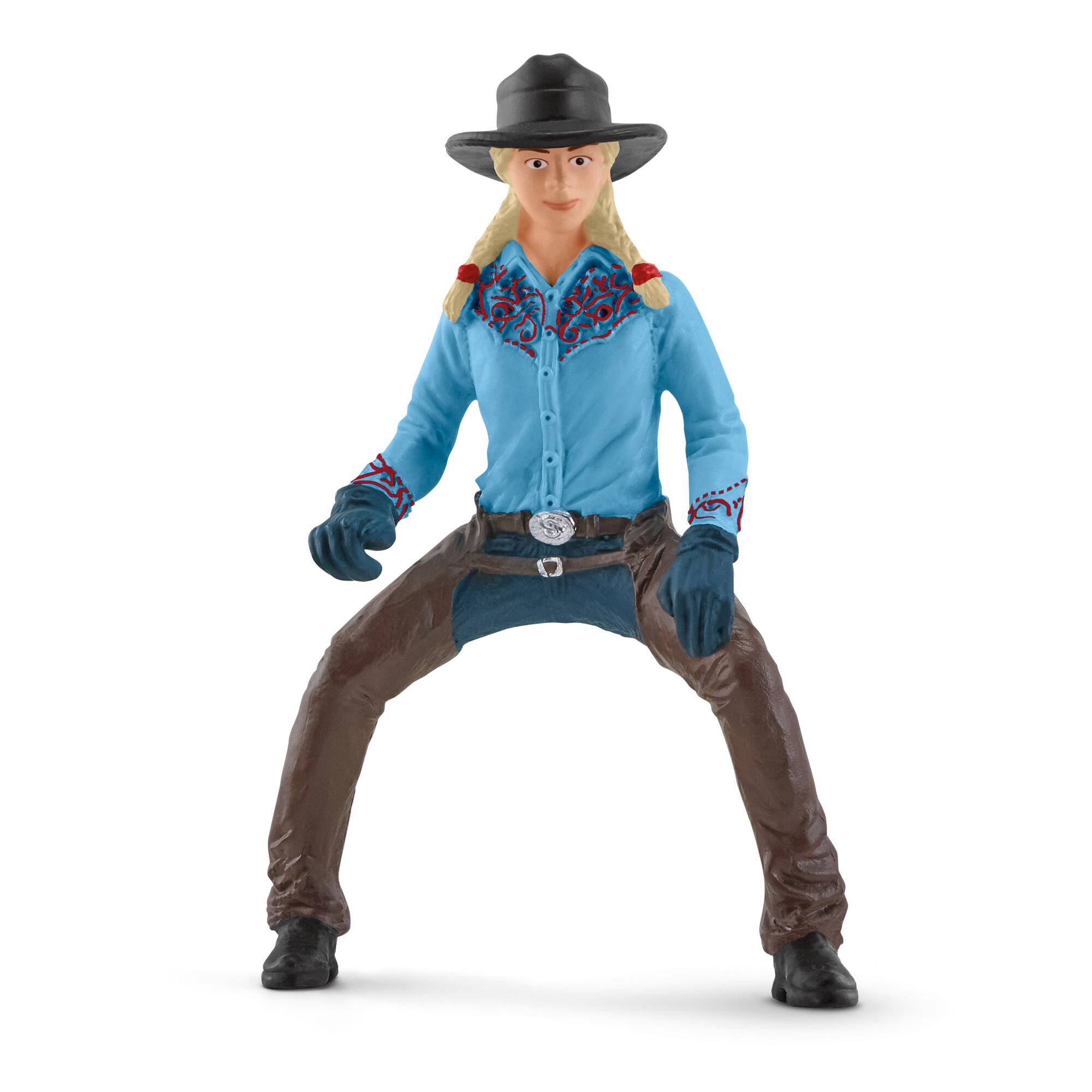 Left. Schleich - Farm World: Cowgirl Team Roping Fun.