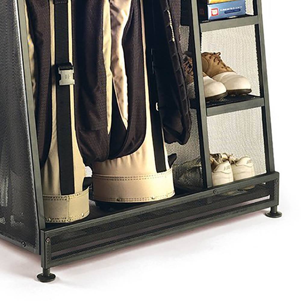 Alt View 7. Suncast - Suncast Metal Complete Golf Bag Organizer for Garage w/ Shelves & Bin (2 Pack) - Black.