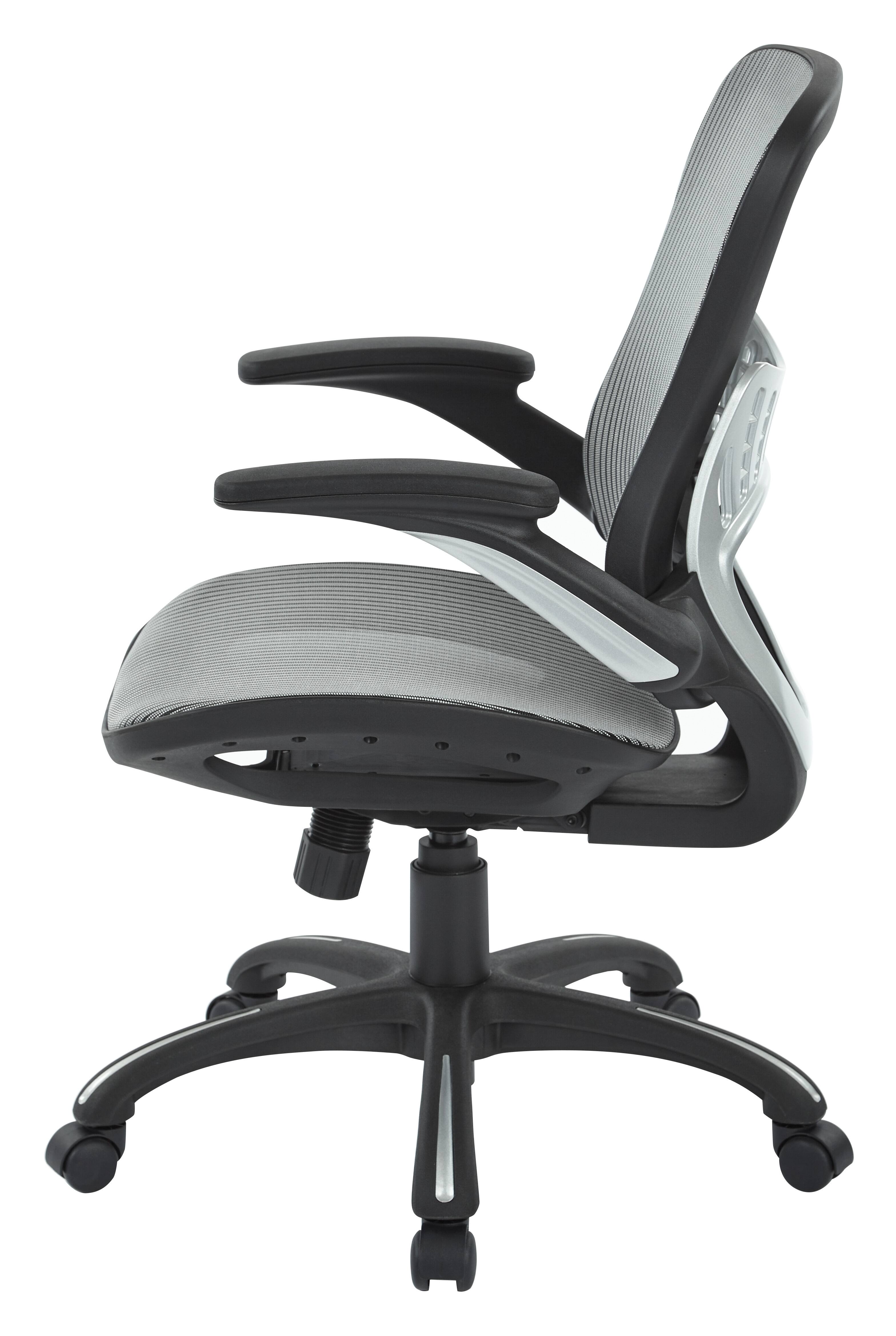 Alt View 1. Office Star Products - Mesh Seat and Back Manager’s Chair - Gray.