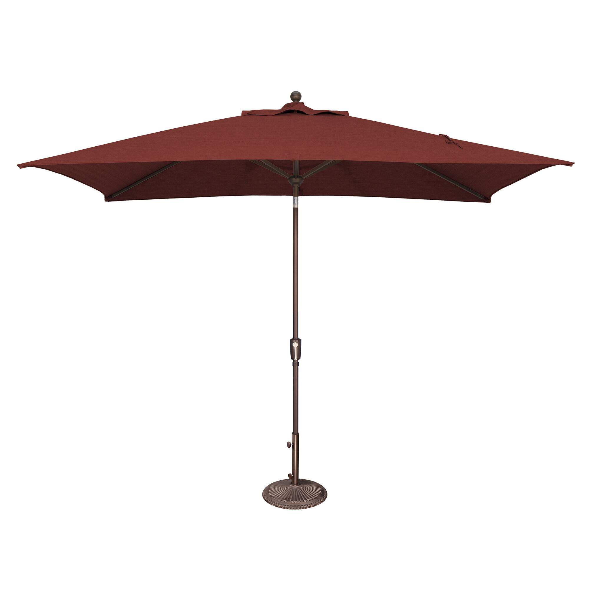Photos - Parasol Patio Mondawe - 6.6' x 10' Rectangle  Umbrella Push Button Tilt Bronze Frame - Henna MO-10RT00R8807 