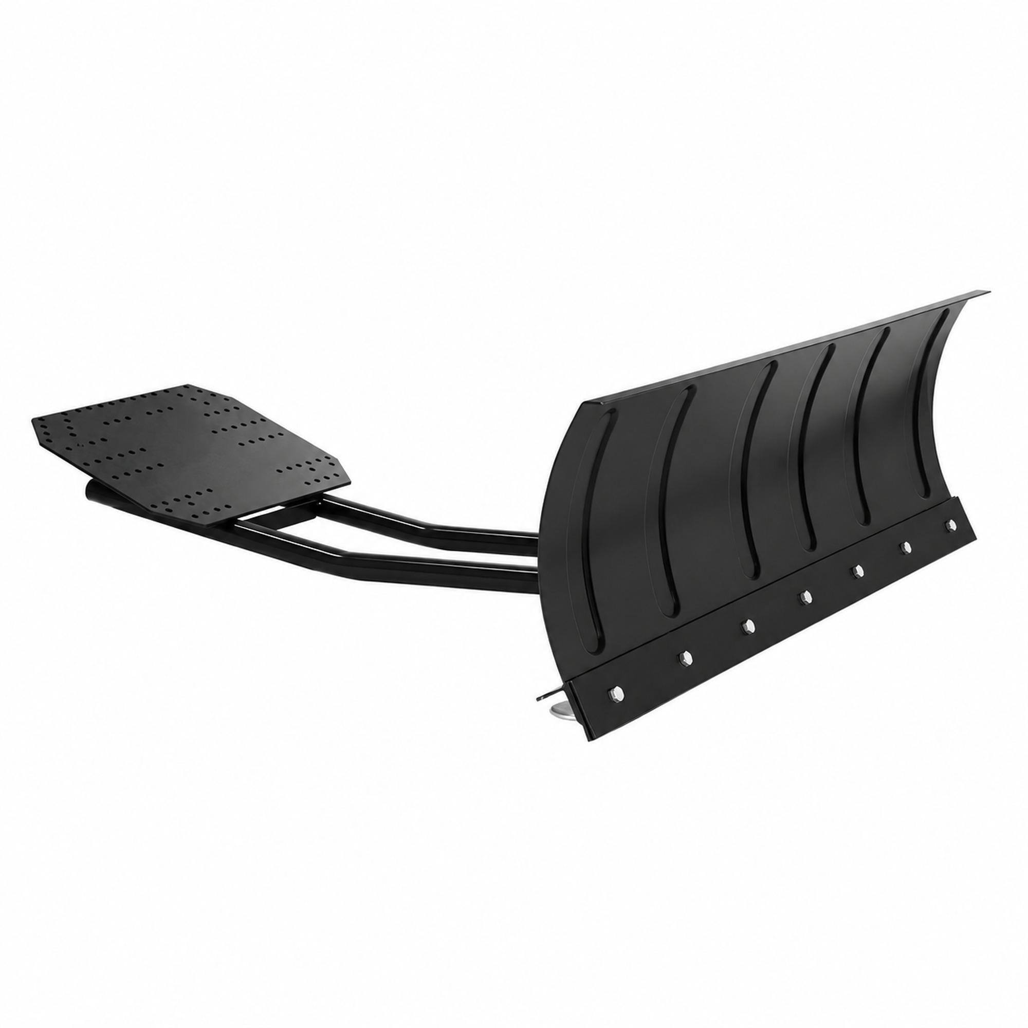 Front. RYHNUYNE - 48 in Universal Snow Plow Blade Kit, ATV UTV Attachment, Adjustable Angle, Durable Rubber Strip - Black.