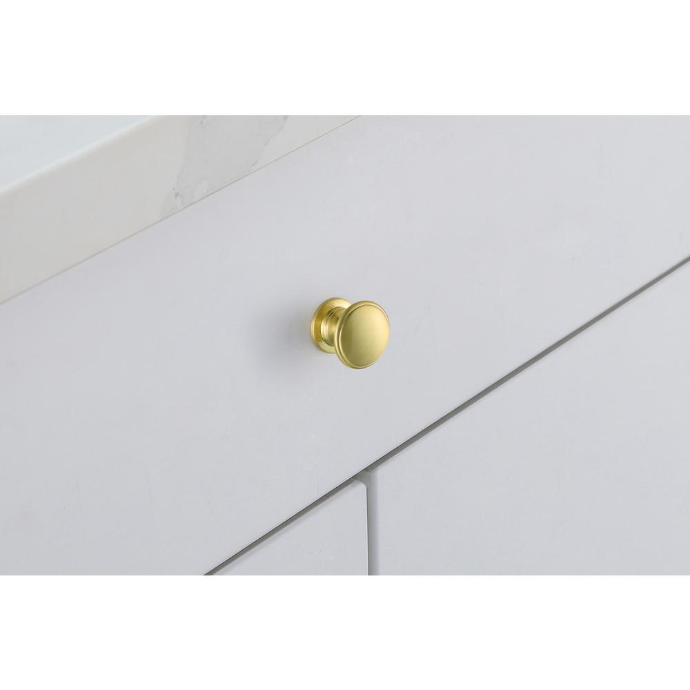 Alt View 1. Elegant Decor - Kaid 1.2" Diameter Brushed Gold Mushroom Knob Multipack (Set of 10) - Brushed Gold.