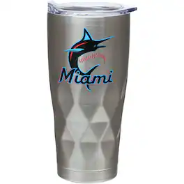 The Memory Company - Miami Marlins 22oz. Diamond Bottom Stainless Steel Tumbler - Multicolor